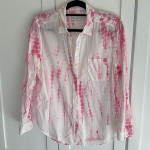 Lucky Brand cotton tie dye button down.
